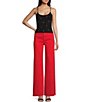 Fornia Seamless Embroidered Cherry Spaghetti Strap Camisole Top, Color:Cherry - Image 3
