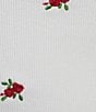 Fornia Seamless Embroidered Roses Spaghetti Strap Camisole Top, Color:Roses - Image 4