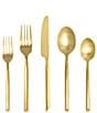 Fortessa Capri Brushed Gold 20-Piece Stainless Steel Flatware Set - Image 1