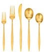 Fortessa Constantin Brushed Gold 5-Piece Stainless Steel Flatware Set - Image 1