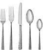 Fortessa Nomad 60-Piece Hammered Silver Stainless Steel Flatware Set - Image 1
