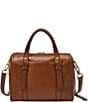Color:Brown - Image 2 - Carlie Leather Satchel Bag