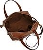 Color:Brown - Image 3 - Carlie Leather Satchel Bag
