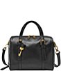 Color:Black - Image 1 - Carlie Leather Satchel Bag
