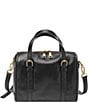 Color:Black - Image 1 - Carlie Leather Satchel Bag