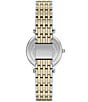 Fossil Women's Carlie Mini Three-Hand Stainless Steel Bracelet Watch, Color:Two Tone/Blue - Image 3