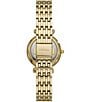 Color:Gold - Image 2 - Carlie Mini Three-Hand White Mother of Pearl Dial Gold-Tone Stainless Steel Watch