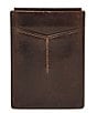 Color:Dark Brown - Image 1 - Derrick Leather RFID-Blocking Magnetic Card Case