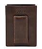 Fossil Derrick Leather RFID-Blocking Magnetic Card Case, Color:Dark Brown - Image 2