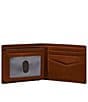 Color:Medium Brown - Image 3 - Everett Two Windows Bifold Leather Wallet