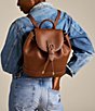 Fossil Everleigh Leather Flap Backpack, Color:Brown - Image 4