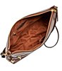 Color:Brown - Image 4 - Fiona Large Leather Crossbody Bag