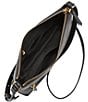 Color:Black - Image 3 - Fiona Leather Small Gold Hardware Crossbody Bag