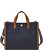 Fossil Gemma Denim Small Tote Bag, Color:Denim - Image 1