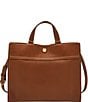 Color:Brown - Image 1 - Gemma Small Leather Tote Bag