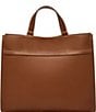 Color:Brown - Image 2 - Gemma Small Leather Tote Bag