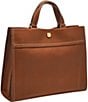 Color:Brown - Image 4 - Gemma Small Leather Tote Bag
