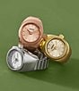 Color:Gold - Image 4 - Gold Tone Stainless Steel Ring Watch