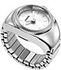 Color:Silver - Image 1 - Gold Tone Stainless Steel Ring Watch