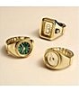 Fossil Gold Tone Stainless Steel Ring Watch - Image 6