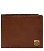 Color:Brown - Image 1 - Hayes Leather Bifold Flip ID Wallet