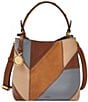 Fossil Jessie Patchwork Leather Bucket Bag - Image 1