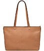 Fossil Jessie Top Zip Leather Tote Bag, Color:Dust - Image 2