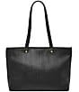 Fossil Jessie Top Zip Leather Tote Bag, Color:Black - Image 2
