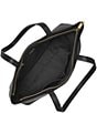 Fossil Jessie Top Zip Leather Tote Bag, Color:Black - Image 3