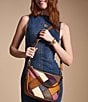 Color:Brown Patchwork - Image 5 - Jolie Patchwork Crossbody Shoulder Bag