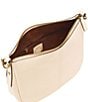 Color:VANILLA - Image 3 - Jolie Zip Top Key Leather Crossbody Shoulder Bag