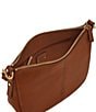 Fossil Jolie Zip Top Key Leather Crossbody Shoulder Bag, Color:Brown - Image 3