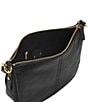 Fossil Jolie Zip Top Key Leather Crossbody Shoulder Bag, Color:Black - Image 3