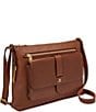 Color:Brown - Image 4 - Kinley Leather Crossbody Bag