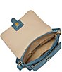 Fossil Kinley Small Fold Over Leather Crossbody Bag, Color:Insignia Blue - Image 3
