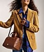 Fossil Lainey Leather Satchel Bag, Color:Brown - Image 4