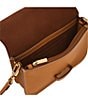 Color:Saddle - Image 3 - Lennox Small Flap Crossbody Bag