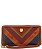 Fossil Lennox Zip Continental Wristlet Wallet, Color:Patchwork - Image 1