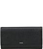 Color:Black - Image 1 - Logan RFID Leather Flap Wallet