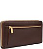 Fossil Logan RFID Patchwork Suede Leather Zip Around Clutch - Image 4