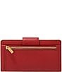 Fossil Logan Logo RFID Leather Tab Bifold Wallet, Color:Garnet - Image 2