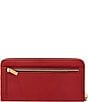 Fossil Logan RFID Zip-Around Leather Wristlet, Color:Garnet - Image 2