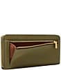 Fossil Logan RFID Zip-Around Leather Wristlet, Color:Desert Olive - Image 4