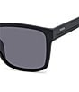 Fossil Men's 2155/G/S 56mm Square Sunglasses, Color:Matte Black - Image 3