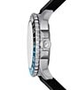 Color:Black - Image 2 - Men's Blue GMT Dual Time Black Silicone Strap Watch