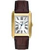 Color:Brown - Image 1 - Men's Carraway Three Hand Brown Croco Leather Watch