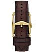 Color:Brown - Image 3 - Men's Carraway Three Hand Brown Croco Leather Watch