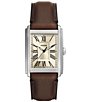 Fossil Men's Carraway Three Hand Brown Leather Watch, Color:Brown - Image 1