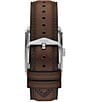Color:Brown - Image 2 - Men's Carraway Three Hand Brown Leather Watch