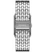 Fossil Men's Carraway Three Hand Gold Tone Stainless Steel Bracelet Watch, Color:Silver - Image 3